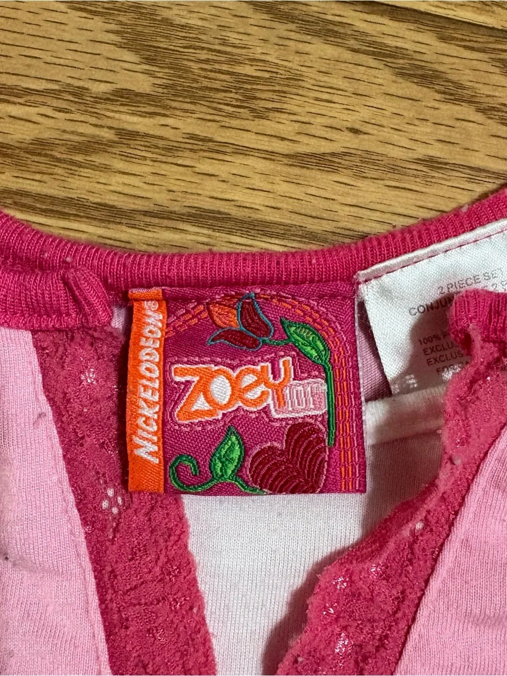 RARE Y2K Nickelodeon Zoey 101 Girls Pajama Top Shirt Size Youth 4/5